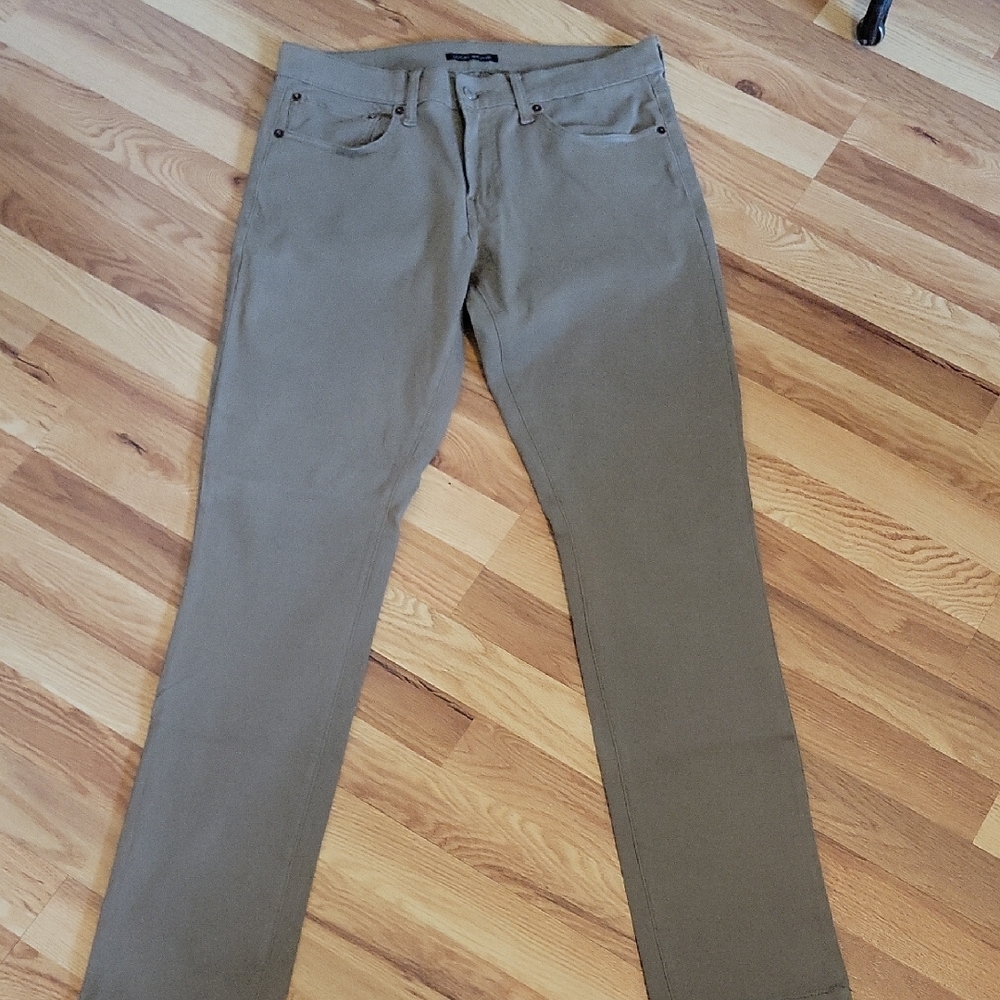 Lucky Brand Men's Slim Straight Jeans in Olive/Tan